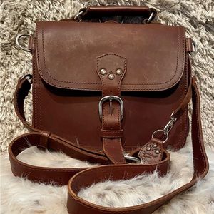 RARE! Saddleback Leather Messenger Bag Cognac Handmade Quality Leather